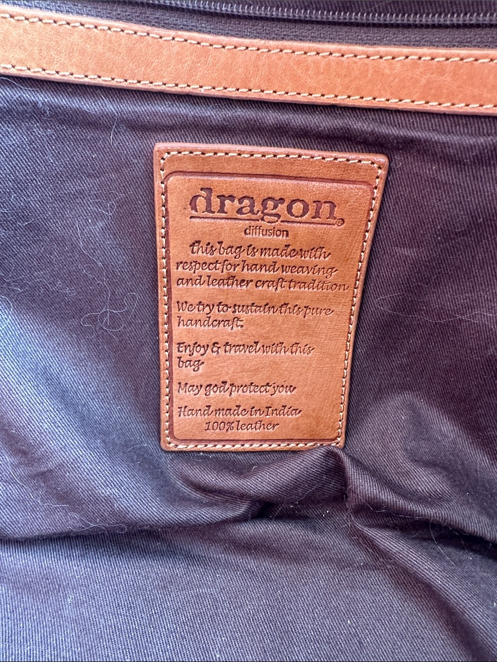 Dragon Diffusion Brown Leather Japan Tote - Picture 2 of 8